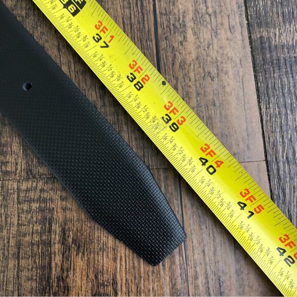 Hugo Boss Italian Leather Belt Printed Handmade in Italy Size 32 Black Gunmetal - Picture 15 of 16